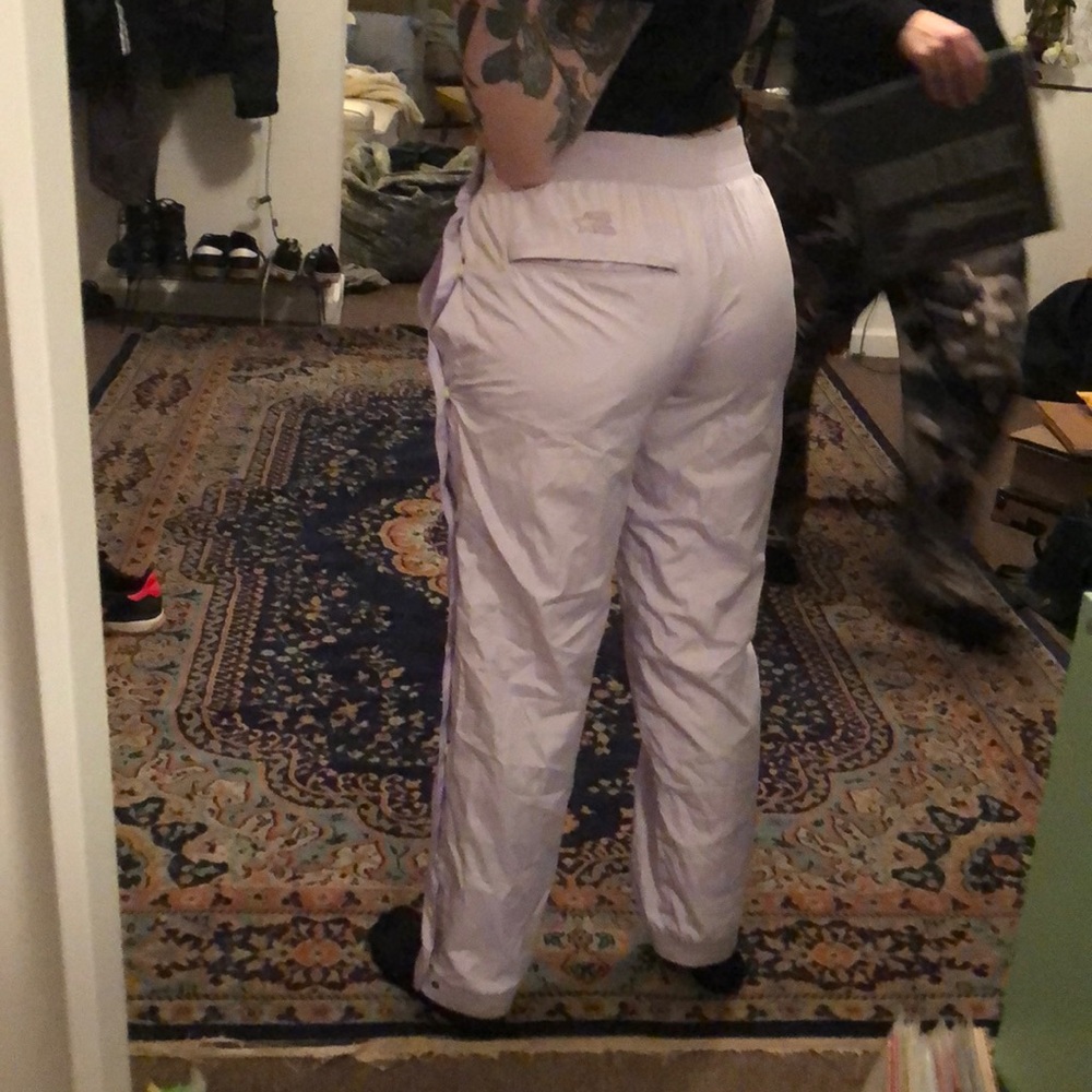 Starter tear away lilac track pants